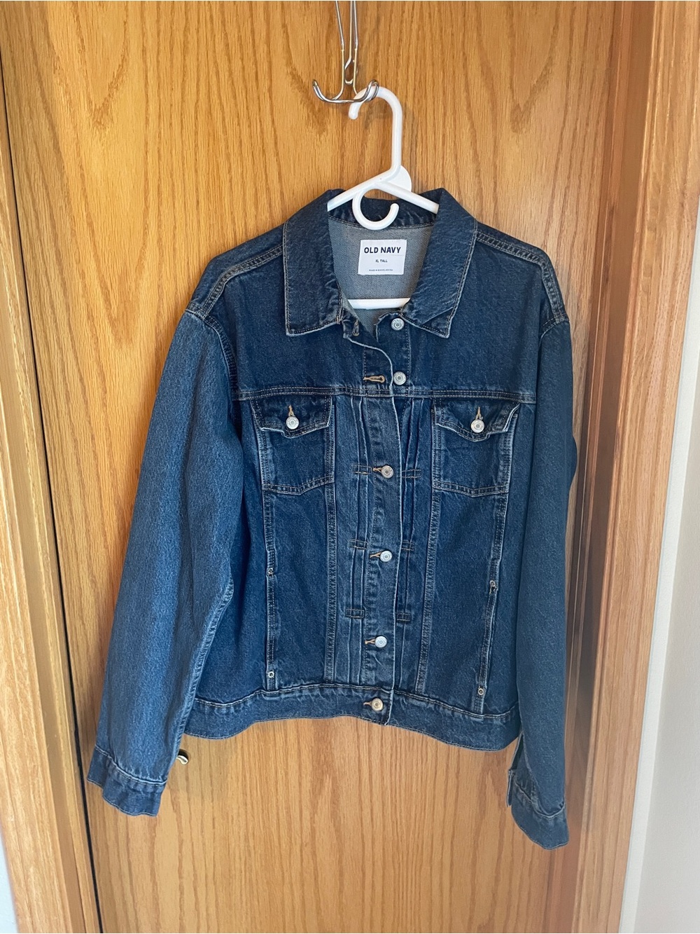 Old Navy Dark Blue Denim Jacket, XL Tall